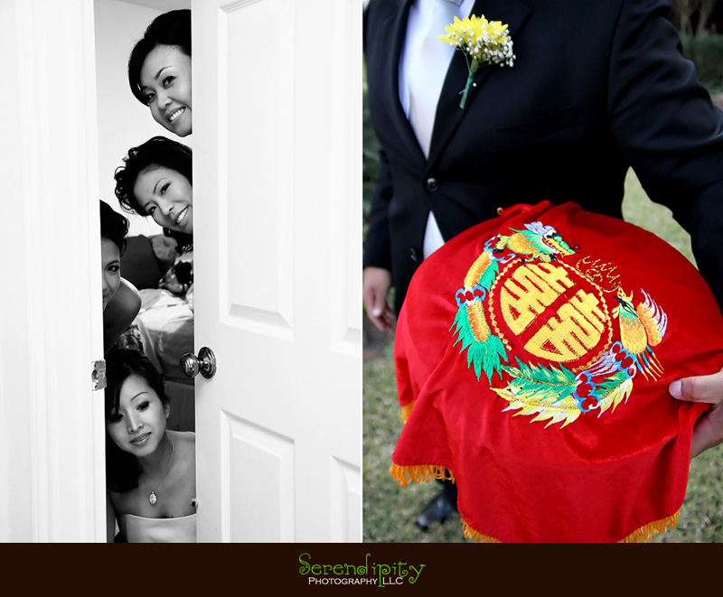 brides getting ready, groom coming brides getting ready, groom coming