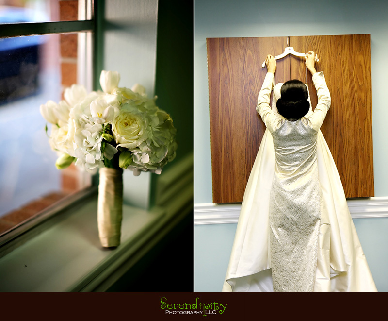 beautiful bouquet, bride hanging her dress beautiful bouquet, bride hanging her dress