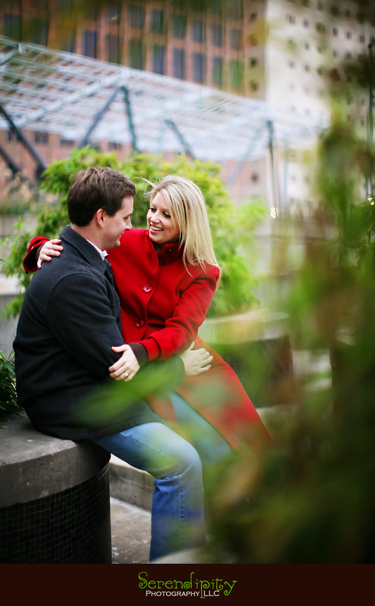 engagement session in a garden engagement session in a garden
