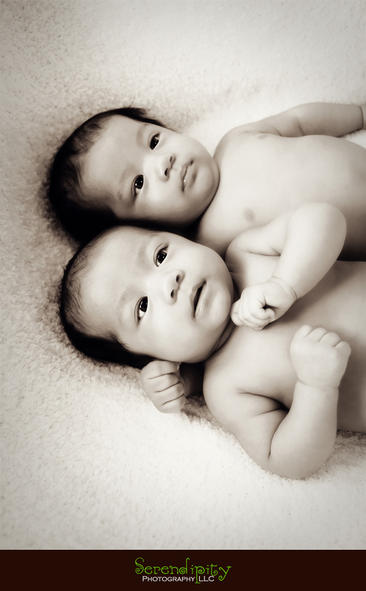  baby portrait, 3 month session, twins