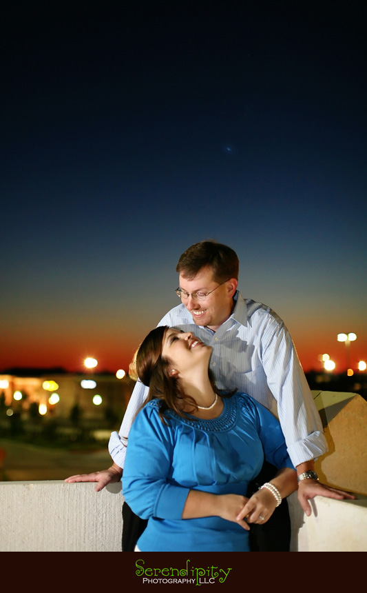  engagement session, Katy, Texas, top of the parking lot
