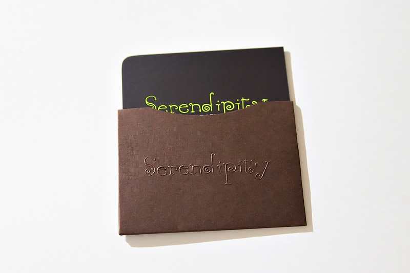business card half showing