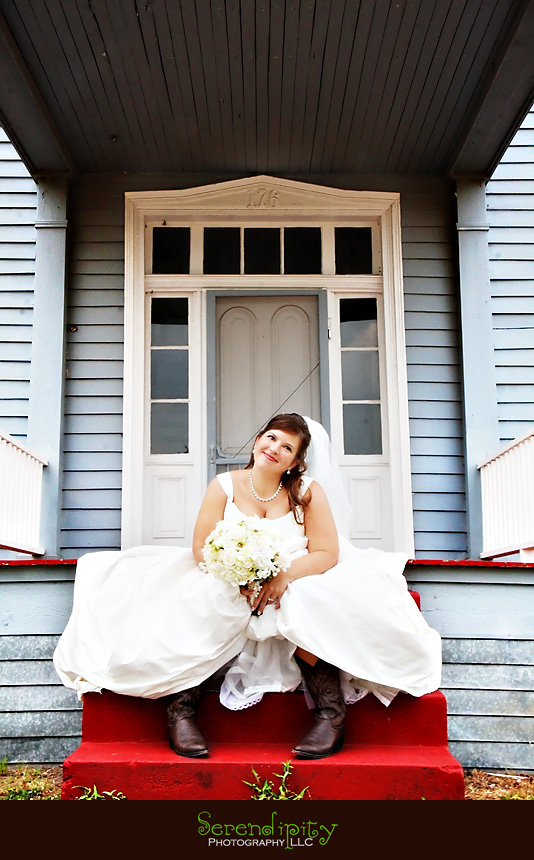 bridal on the stairs