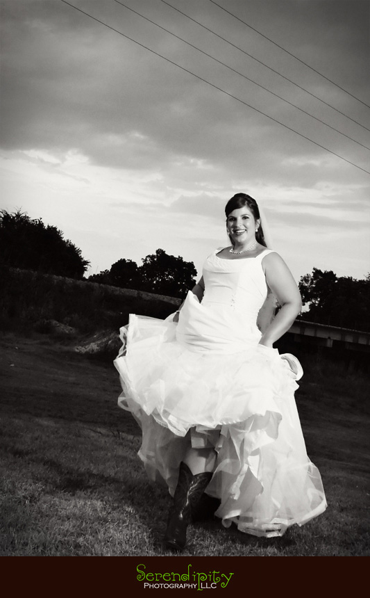 black and white, bridal with boots