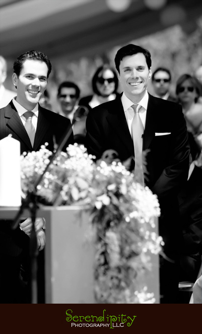 outdoor ceremony, first look