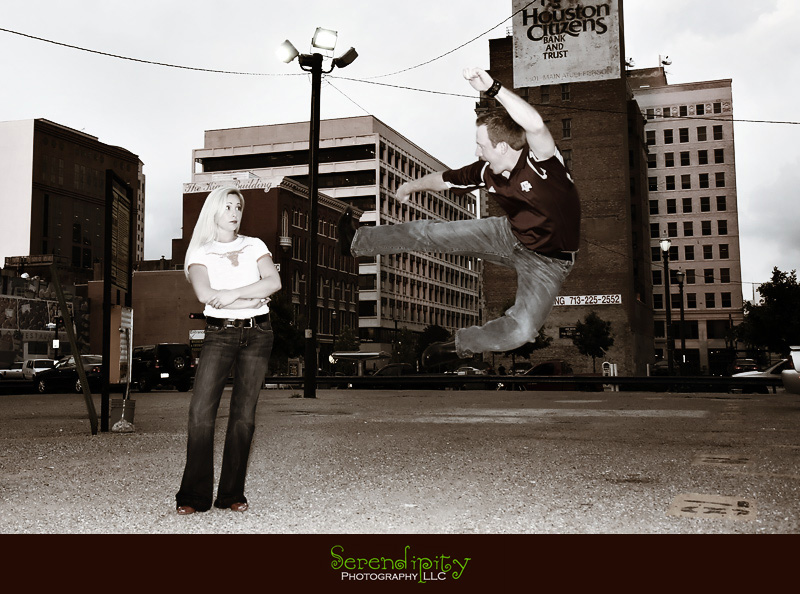 hermann park, downtown houston, engagement photography