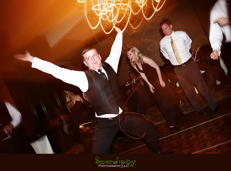 houston wedding photographer, dancing guest, crazy lights