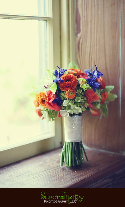 houston wedding photographer, orange bouquet