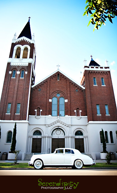 Houston wedding photographer, Hotel Derek, All Saints Catholic Church, ceremony venue