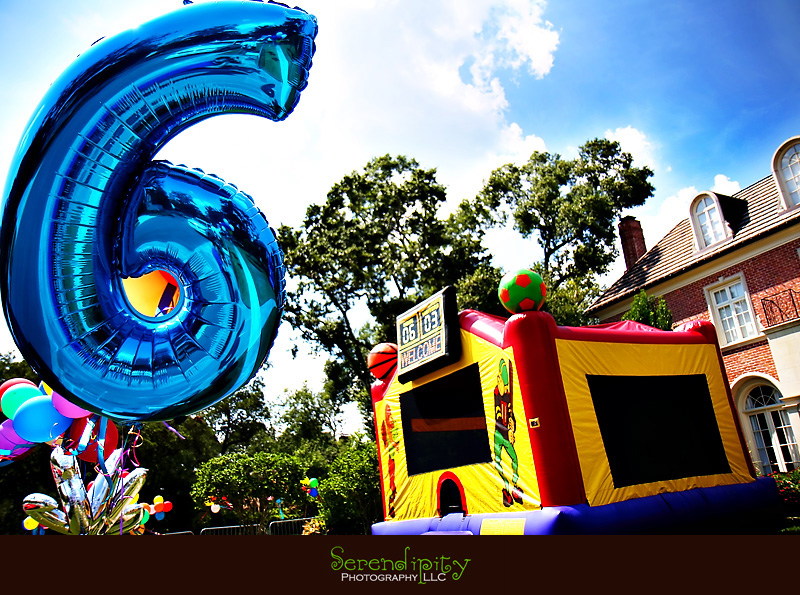 River Oaks Photography, Children Birthday Party Photography, number six balloon