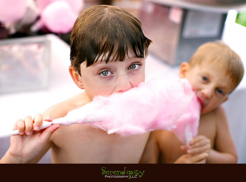 River Oaks Photography, Children Birthday Party Photography, birthday boy and cotton candy