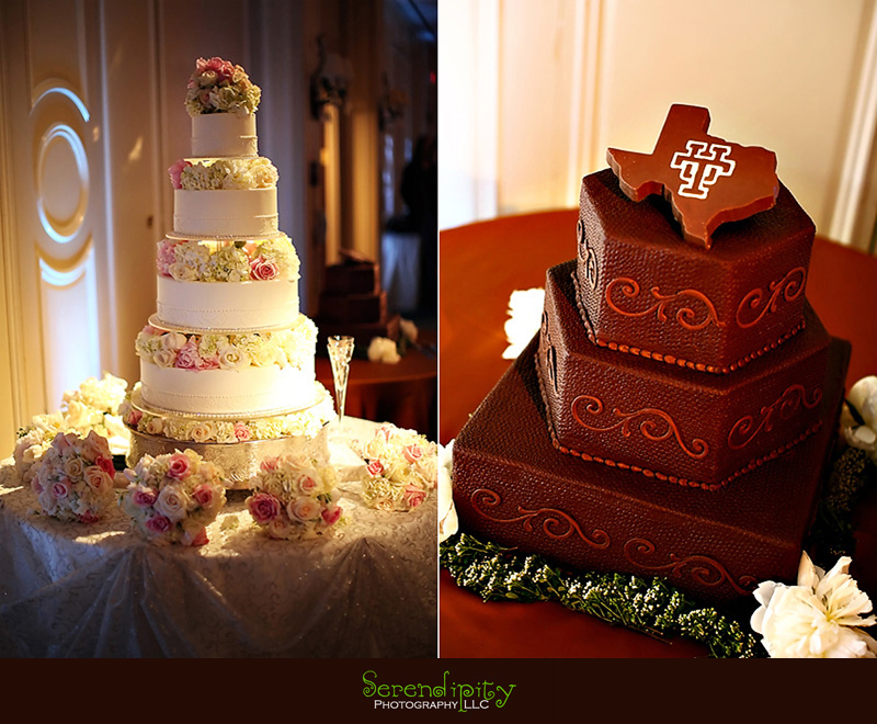 Houston wedding photographer, St Michael Catholic Church,  Houstonian Resort and Spa, wedding cakes