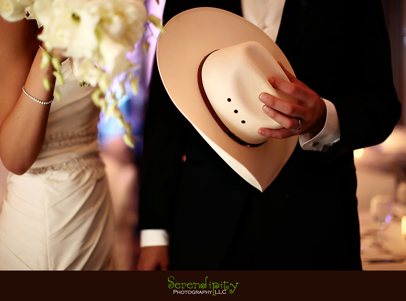 Houston wedding photographer, St Michael Catholic Church,  Houstonian Resort and Spa, brides bouquet and grooms hat