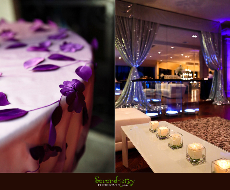 Houston wedding photographer, Villa Rinata, tabel cloth, candle with flowers
