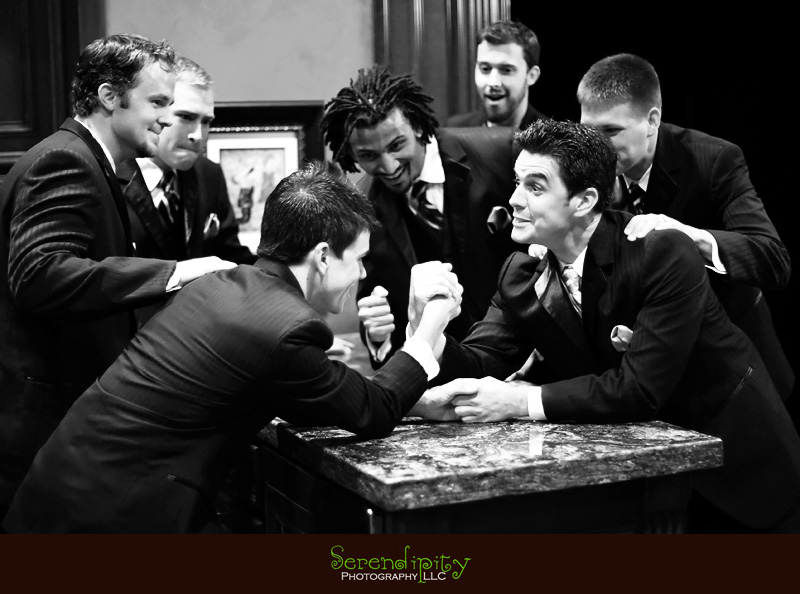 Houston wedding photographer, Groomsmen Portrait
