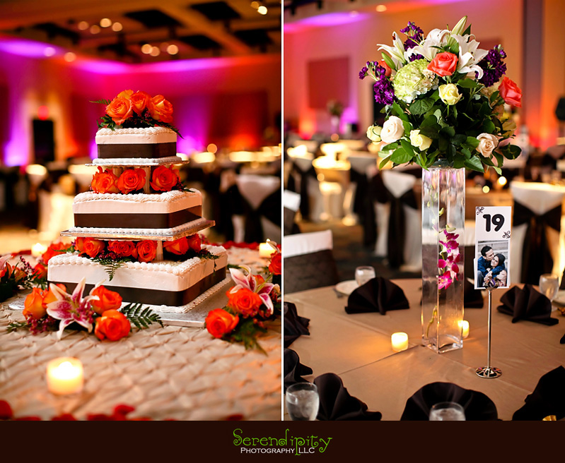 Houston wedding photographer, Hindu Temple, Hindu Wedding, Indian Wedding, wedding cake and reception center piece