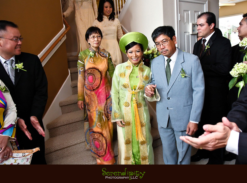 Houston wedding photographer, Vietnamese Wedding, bride and father of the bride