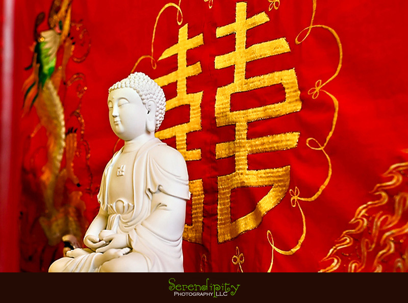 Houston wedding photographer, Vietnamese Wedding, Buddha and double happiness