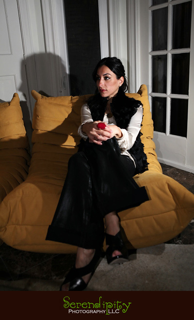 Fashion shoot, stylist