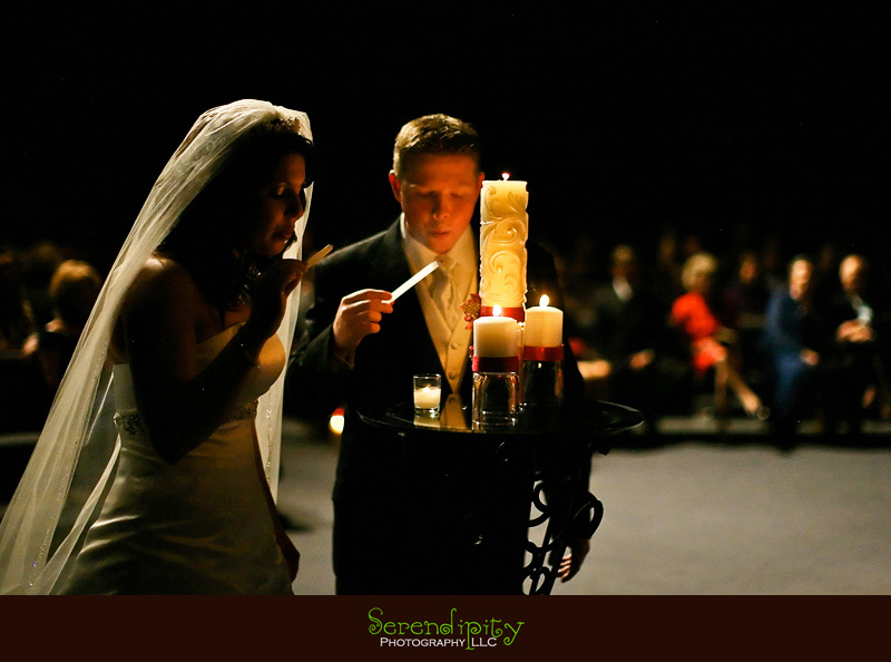 Houston wedding photographer, Pearland Church Ceremony, Private Home Reception, lighting unity candle