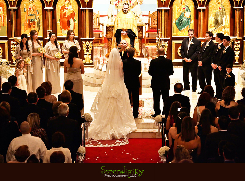 Houston wedding photographer, St George Orthodox Christian Church Ceremony, Alden Hotel Reception, bride and groom getting crowned