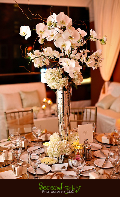 Houston wedding photographer, St George Orthodox Christian Church Ceremony, Alden Hotel Reception, centerpiece