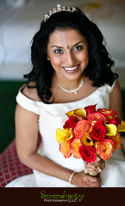 Houston Indian wedding photography, Marriott Hotel, bridal portrait, getting ready