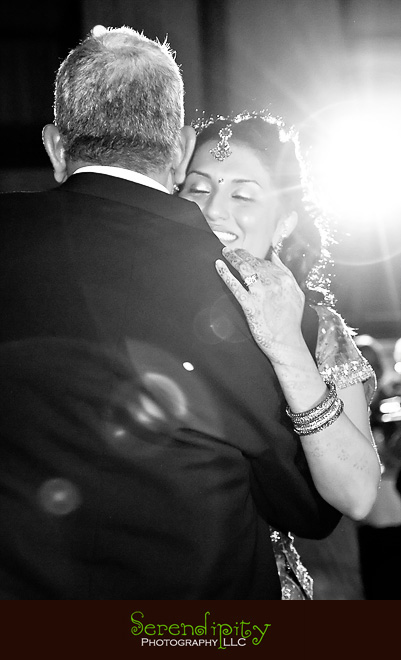 Houston Indian wedding photography, Marriott Hotel, wedding reception, father-daughter dance
