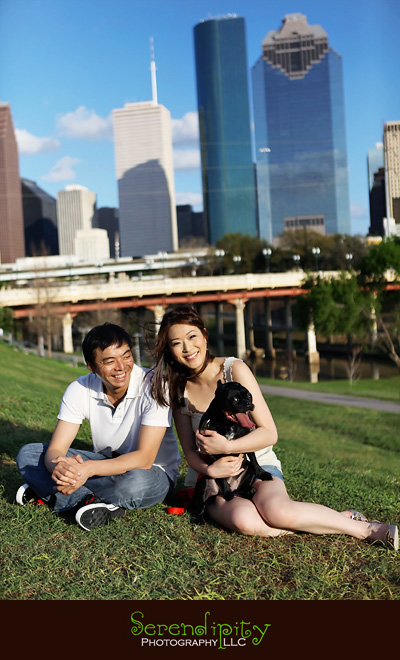 Houston Engagement Photography, Engagement Session Pictures, Downtown Houston, Skyline, Sabine Park