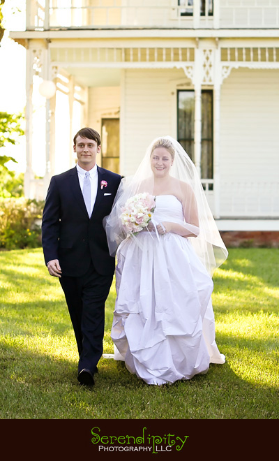 Austin wedding photography, outdoor ceremony, Barr Mansion, bride's brother walking the bride down the aisle